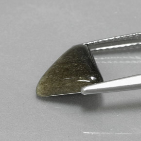 Obsidiana amarelo natural 1,67ct, trillion, opaco