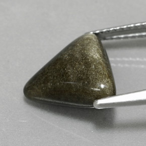 Obsidiana Brilho Dourado Natural 2.99ct, Trilhão, Opaco