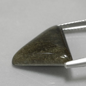 Obsidiana amarelo natural 6,16ct, trillion, opaco