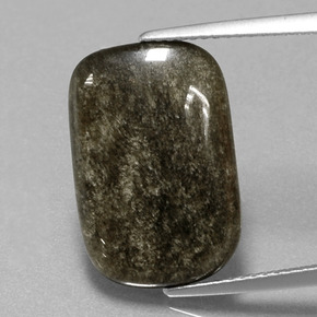 Obsidiana amarelo natural 6,50ct, almofada cortada, opaco