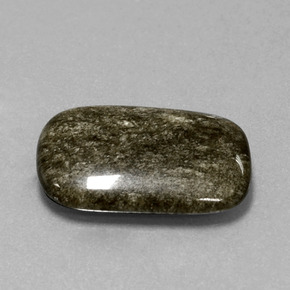 Obsidiana amarelo natural 6,50ct, almofada cortada, opaco
