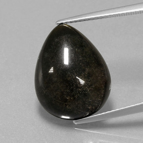 Obsidiana ouro natural 10,01ct, formato de pêra, opaco
