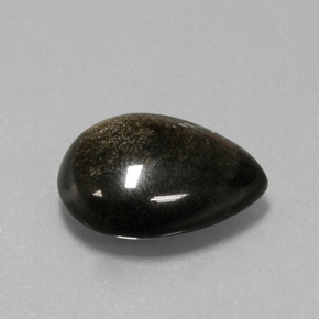Obsidiana ouro natural 10,01ct, formato de pêra, opaco