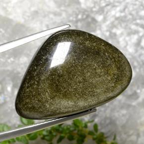 Obsidiana preto natural 22,45ct, forma extravagante, opaco
