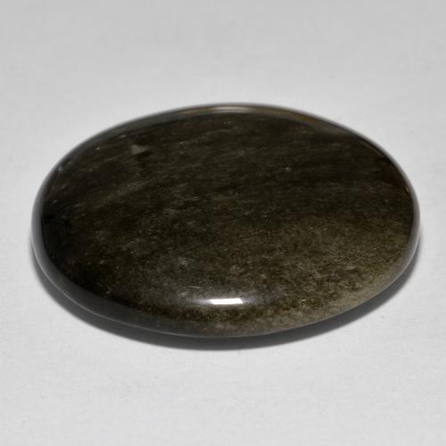 Obsidiana dourado natural 34,66ct, corte redondo, opaco
