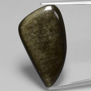 Obsidiana preto natural 11,73ct, forma extravagante, opaco