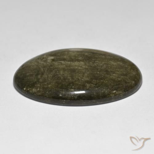 Obsidiana Preto com brilho dourado Natural 41.16ct, oval, Opaco