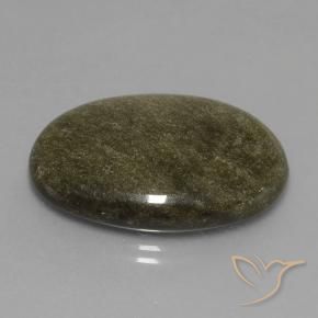 Obsidiana Preto com brilho dourado Natural 24.53ct, oval, Opaco