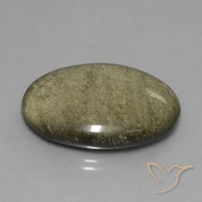 Obsidiana Preto com brilho dourado Natural 26.52ct, oval, Opaco