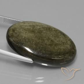 Obsidiana Multicolorido Natural 38.14ct, oval, Opaco