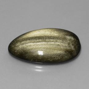 Obsidiana Padparadscha Natural 33.67ct, Formato de pêra, Opaco