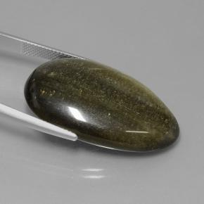 Obsidiana Padparadscha Natural 33.67ct, Formato de pêra, Opaco