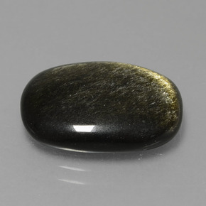 Obsidiana ouro natural 7,56ct, almofada cortada, opaco