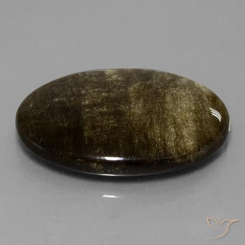 Obsidiana Marrom preto Natural 28.57ct, oval, Opaco