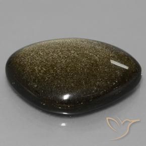 Obsidiana Marrom preto Natural 35.75ct, Chique, Opaco