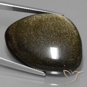 Obsidiana Marrom preto Natural 35.75ct, Chique, Opaco