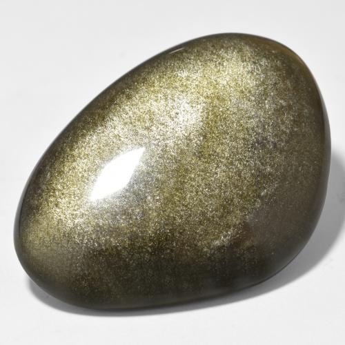Obsidiana dourado natural 40,38ct, forma extravagante, opaco