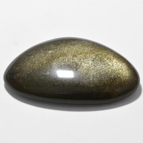 Obsidiana dourado natural 40,38ct, forma extravagante, opaco