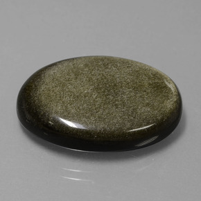 Obsidiana ouro natural 20,41ct, corte oval, opaco