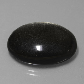 Obsidiana ouro natural 25,73ct, corte oval, opaco