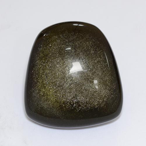 Obsidiana Preto com Bronze Natural 22.74ct, Forma extravagante, Opaco