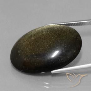 Obsidiana Preto Natural 23.72ct, oval, Opaco