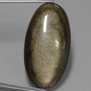Obsidiana ouro natural 22,94ct, corte oval, opaco