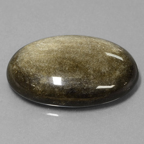 Obsidiana ouro natural 23,69ct, corte oval, opaco
