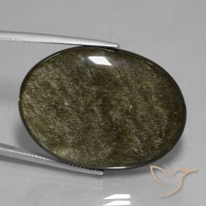 Obsidiana Preto amarronzado Natural 45.87ct, oval, Opaco