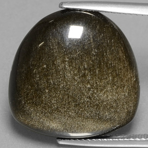Obsidiana dourado natural 17,56ct, forma extravagante, opaco