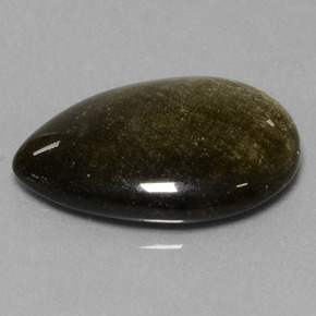 Obsidiana Brilho Dourado Natural 13.81ct, Formato de pêra, Opaco