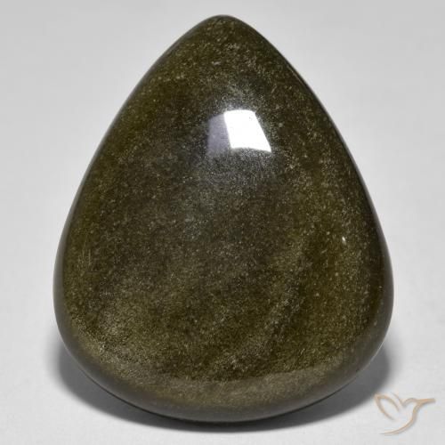 Obsidiana Multicolorido Natural 25.90ct, Formato de pêra, Opaco