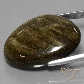 Obsidiana Preto com brilho dourado Natural 30.42ct, Chique, Opaco