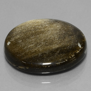 Obsidiana preto natural 38,01ct, corte redondo, opaco
