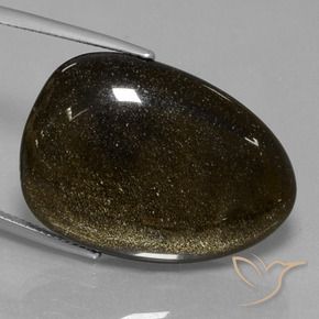 Obsidiana Preto com brilho dourado Natural 29.28ct, Chique, Opaco