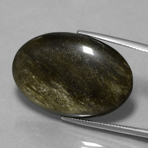 Obsidiana preto natural 28,44ct, corte oval, opaco