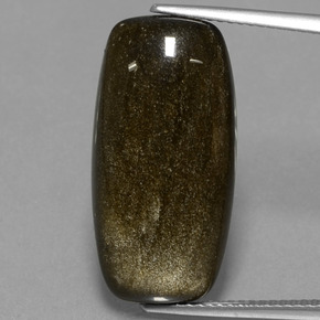 Obsidiana ouro natural 11,95ct, almofada cortada, opaco