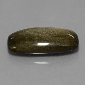 Obsidiana ouro natural 11,95ct, almofada cortada, opaco