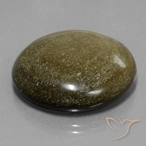 Obsidiana dourado natural 32,24ct, corte redondo, opaco
