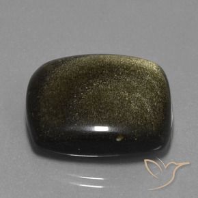 Obsidiana marrom escuro Natural 37.25ct, Almofada, Opaco