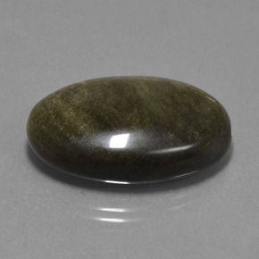Obsidiana preto natural 27,82ct, corte oval, opaco