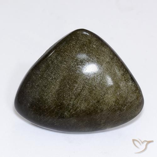 26.72ct Natural Marrom Escuro Claro Obsidiana, Trilhão, Opaco