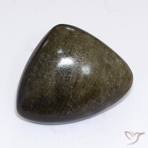 Obsidiana Marrom Escuro Claro Natural 26.72ct, Trilhão, Opaco