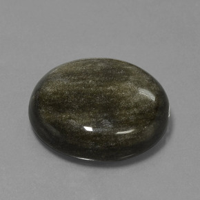 Obsidiana preto natural 20,62ct, corte redondo, opaco