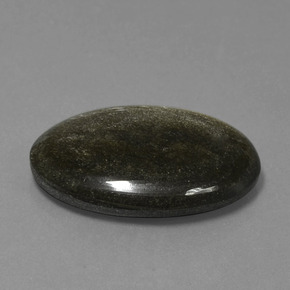 Obsidiana preto natural 16,64ct, corte oval, opaco