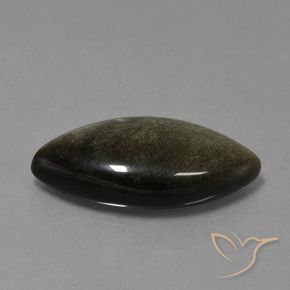 Obsidiana Preto com brilho dourado Natural 17.08ct, Marquesa, Opaco
