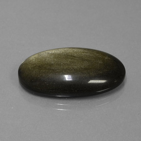 Obsidiana ouro natural 20,82ct, corte oval, opaco