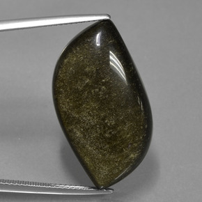 Obsidiana preto natural 25,29ct, forma extravagante, opaco