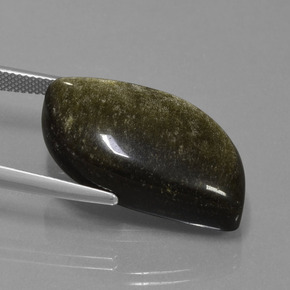 Obsidiana preto natural 25,29ct, forma extravagante, opaco