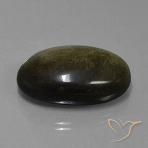 Obsidiana Preto Natural 31.05ct, oval, Opaco